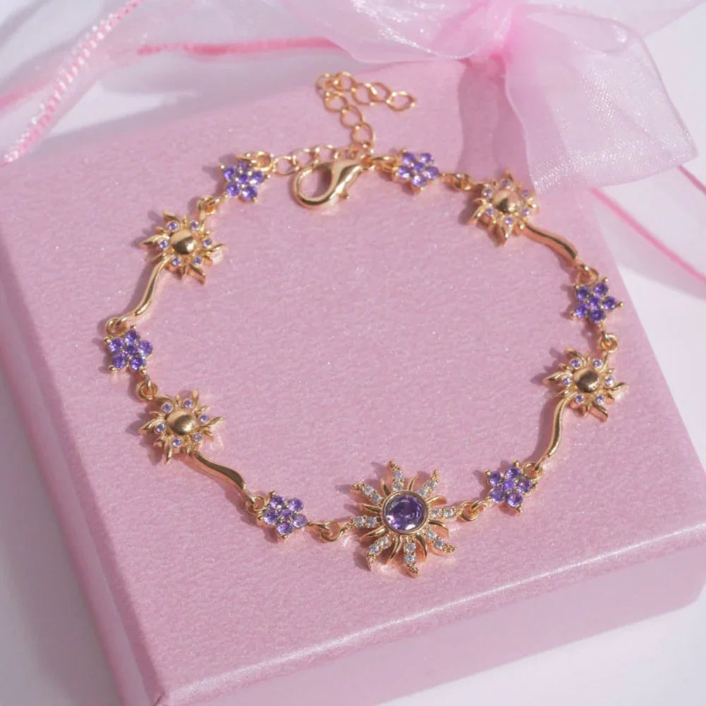 BRIDGERTON Purple Sunflower Bracelets With Box (COLLECTOR'S EDITION LAST UNITS)