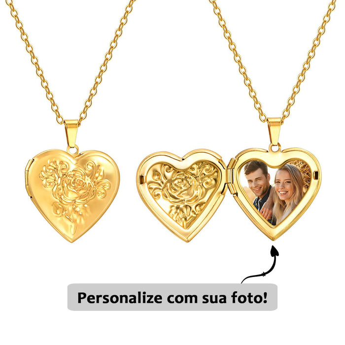 Love Roses Locket with Personalized Photo