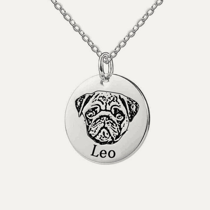 Engraved Necklace with Your Pet's Photo