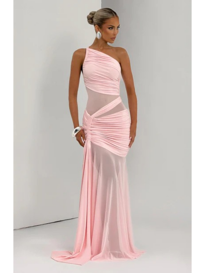 Marianne Draped Tulle Maxi Dress