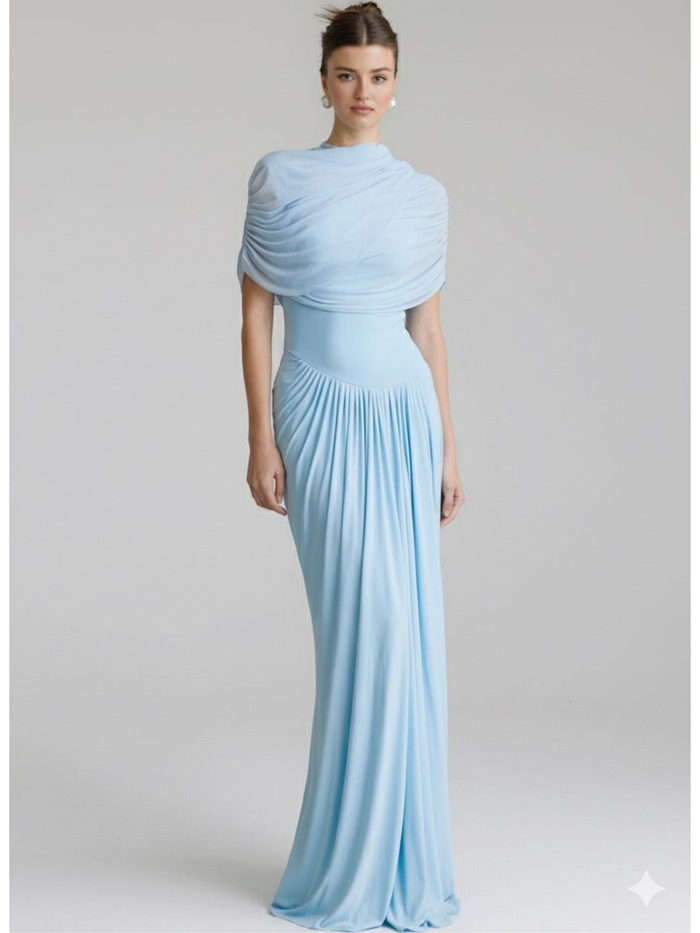 Catherine Asymmetrical Draped Maxi Dress