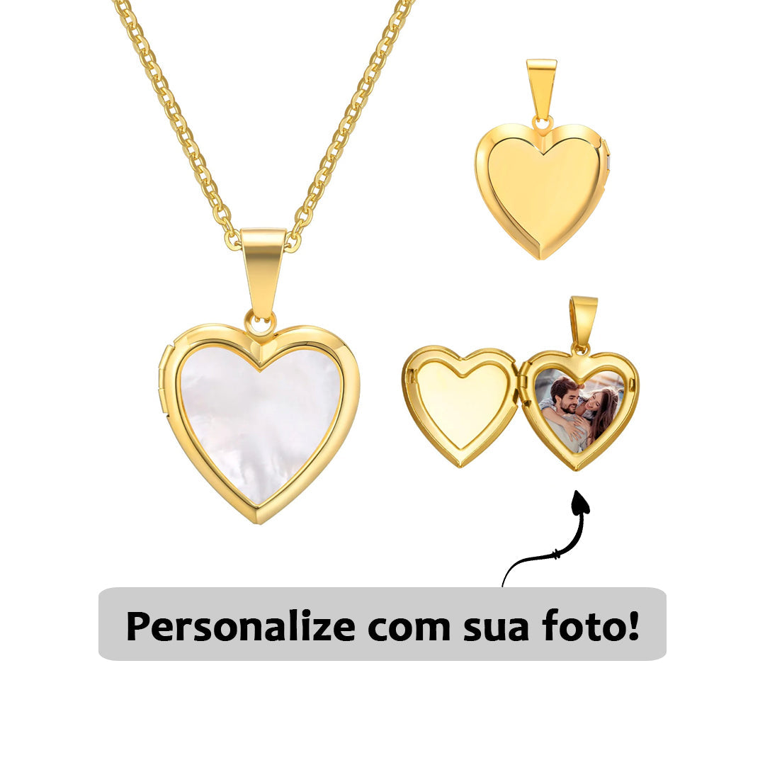 Pearl Locket with Custom Photo