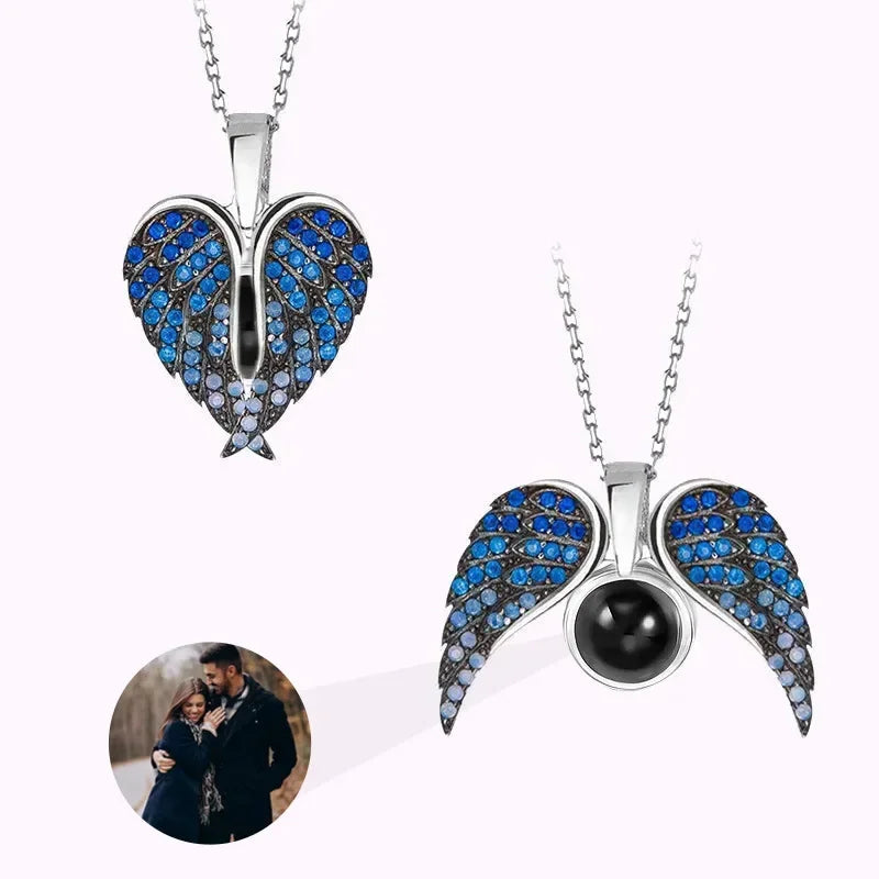 Angel Wings Necklace | Personalized with Photo