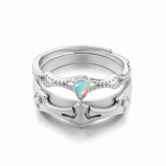 Princess & Knight - 925 Silver Alliances (Adjustable)