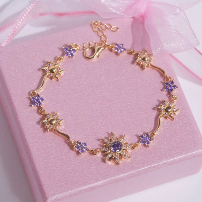 BRIDGERTON Purple Sunflower Bracelets With Box (COLLECTOR'S EDITION LAST UNITS)